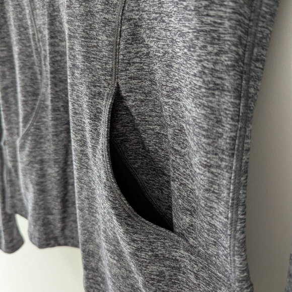 Lululemon On Repeat Rulu Hoodie Heathered Black Lightweight Soft Training - Picture 6 of 11